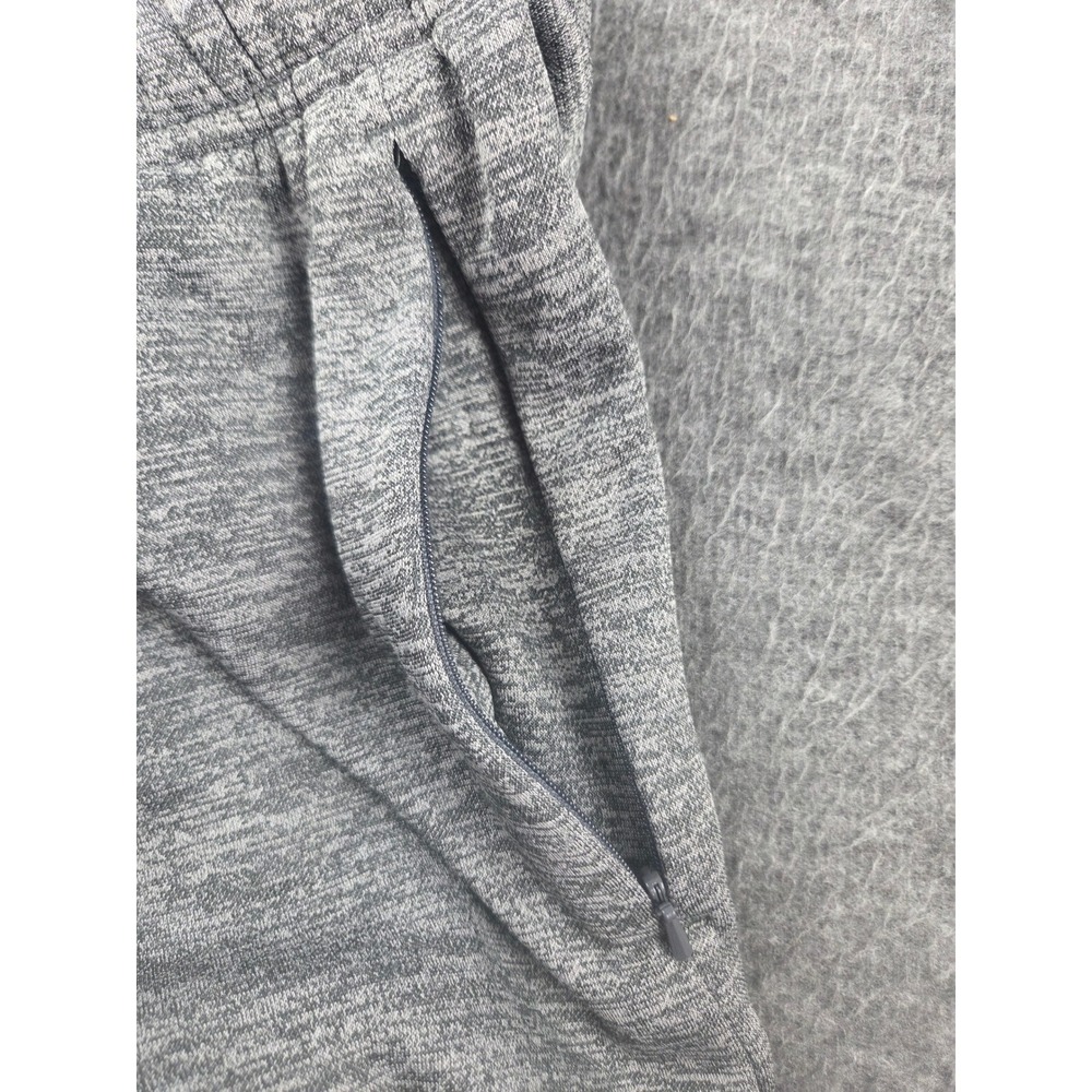 Adidas Sweatpants Men XL Gray Fleece Lined Straight Leg Zipper Pockets Lounge - Picture 4 of 8